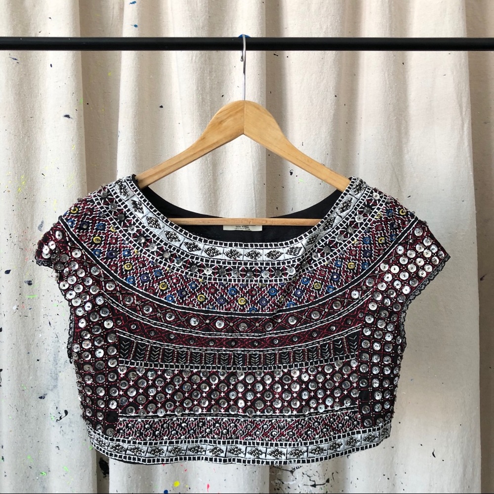 Beaded crop top.